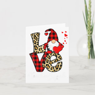 Love Teacher Squad Gnome Hearts Valentines Gnome T Card