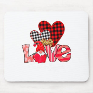 Love Teacher Squad Gnome Hearts Valentines Gnome T Mouse Pad