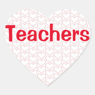 Love Teachers Heart Sticker