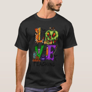 Love Teaching Ghost Pumpkin Bat Scary Halloween Co T-Shirt