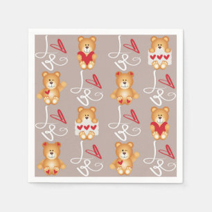 Love Teddy Bear Napkin