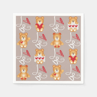 Love Teddy Bear Napkin