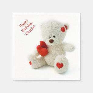 Love Teddy custom paper napkins
