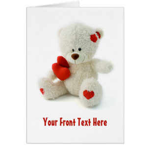 Love Teddy Valentine custom greeting card