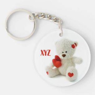 Love Teddy Valentine custom key chains