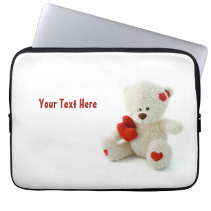 Love Teddy Valentine custom laptop sleeve
