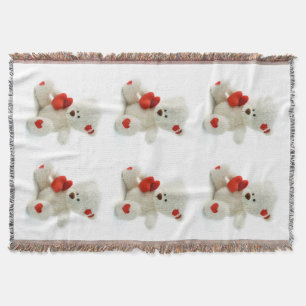 Love Teddy Valentine throw blanket