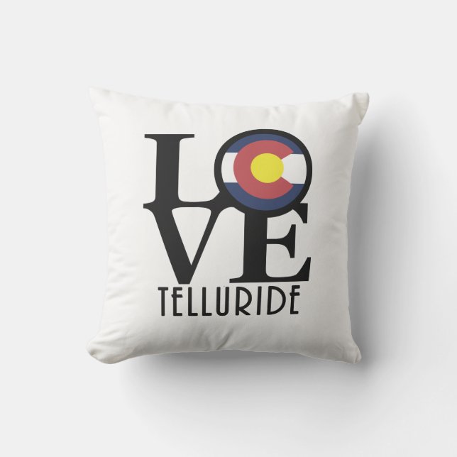 LOVE Telluride Colorado Cushion (Front)