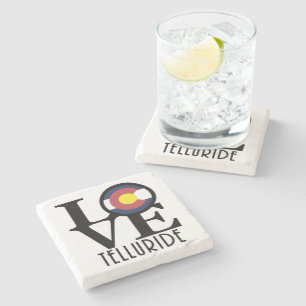 LOVE Telluride, Colorado Stone Coaster