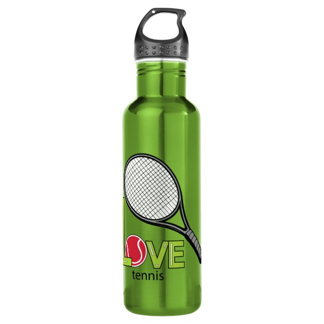 Love tennis 710 ml water bottle (Front)
