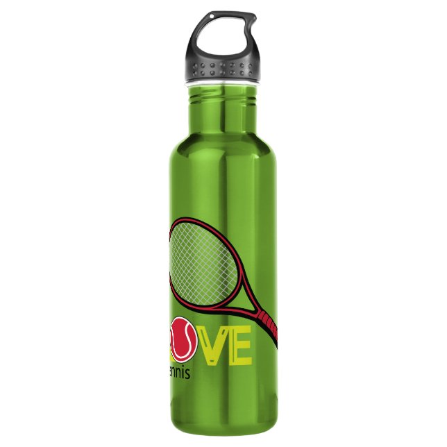 Love tennis 710 ml water bottle (Front)