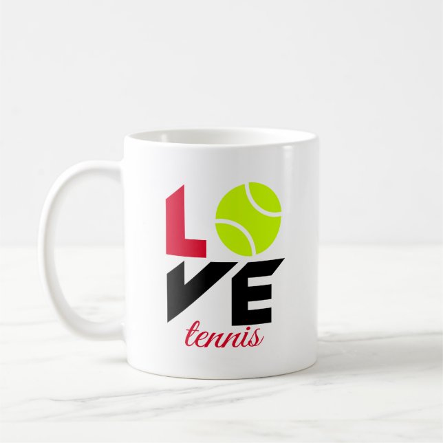 Love tennis coffee mug (Left)