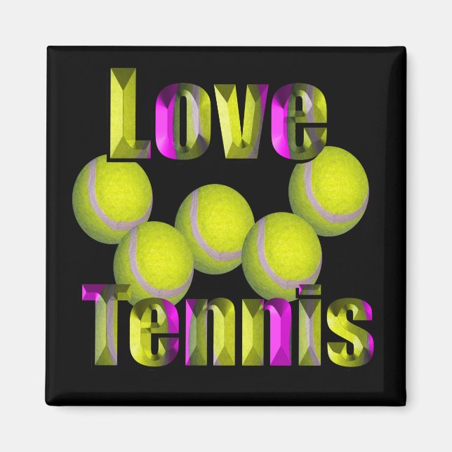 Love Tennis Design, Magnet (Front)