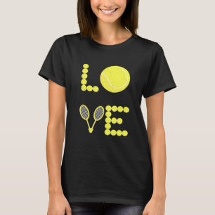 Love Tennis For Women Men Sport Racket Ball Game F T-Shirt