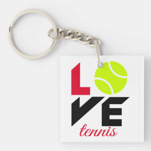 Love tennis key ring
