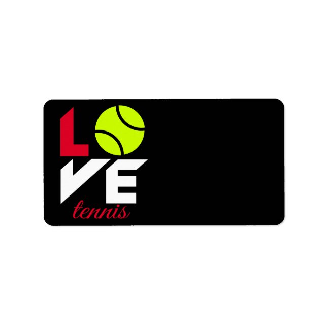 Love tennis label (Front)