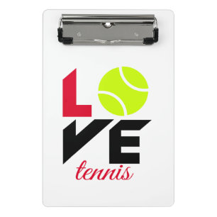 Love tennis mini clipboard