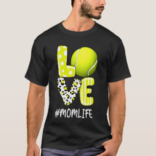 Love Tennis Mum Life Player With Leopard T-Shirt