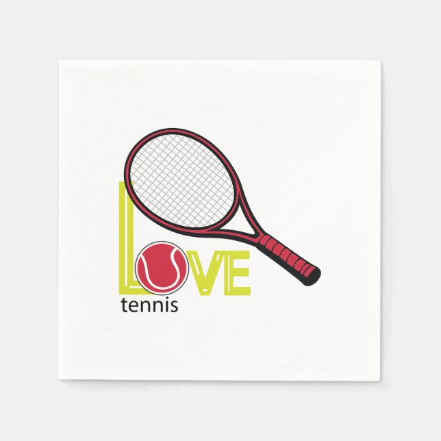 Love tennis napkin (Front)