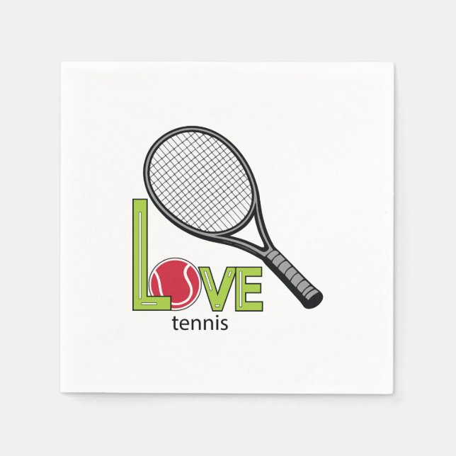 Love tennis napkin (Front)