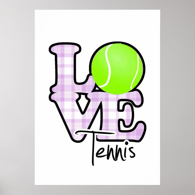 Love Tennis Poster (Front)