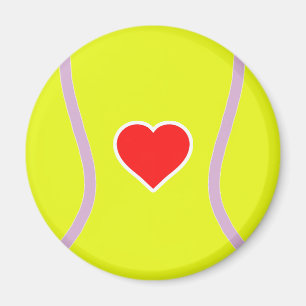 Love tennis - Sport ball with heart  Magnet