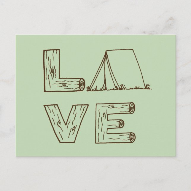Love Tent Camping Postcard (Front)