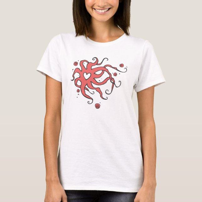 Love Tentacles Octopus T-Shirt (Front)