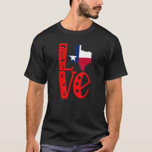 Love Texas In Block Letters T-Shirt
