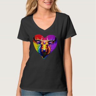 Love Texas Longhorn Splash_Art_Bull T-Shirt