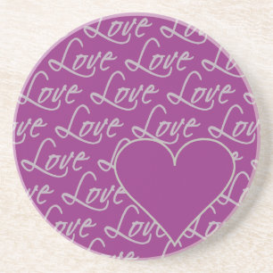 Love Text coaster, customise Coaster