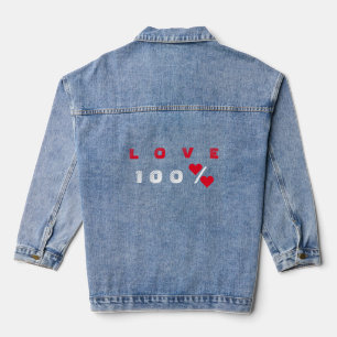 Love Text Denim Jacket