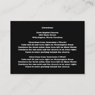 Love Text Directions Insert Cards in Plum