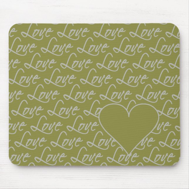 Love Text mousepad, customise Mouse Pad (Front)