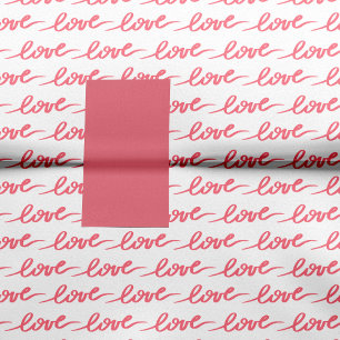 Love Text Pattern Pink Valentine's Day Tissue Paper