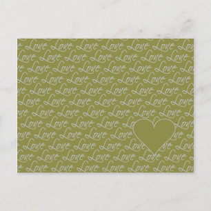 Love Text postcard, customise Postcard
