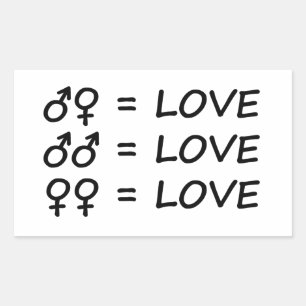 love text sticker - rectangle