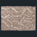 Love Text Throw Blanket Multi Language Word<br><div class="desc">Love - Multi Language - Customisable - International Love - Add Your Language Text - LOVE ! 
Choose Your Favourite Colours / Text / Font
All We Need Is Love !</div>