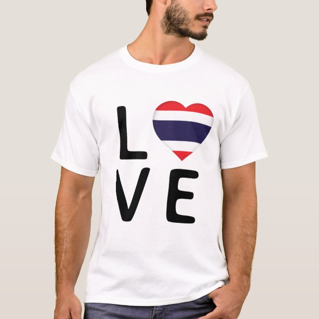 Love - Thailand Flag T-Shirt (Front)