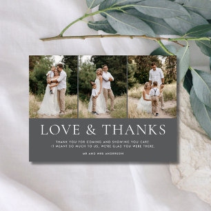 Love Thanks 3 Photo Wedding Thank You