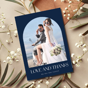 Love Thanks Arch Photo Wedding Thank You Card
