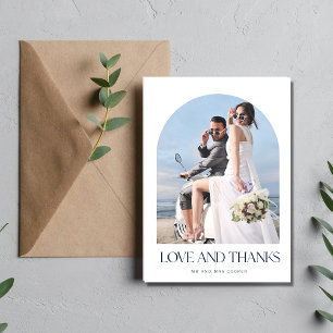 Love Thanks Arch Photo Wedding Thank You Card
