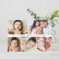Love & Thanks Baby Shower Photo Collage New baby