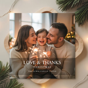 Love & Thanks Family Holiday Card