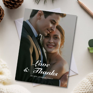 Love & Thanks Personalised Couple Greeting Holiday Card