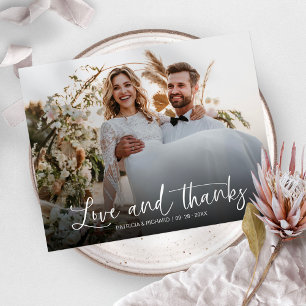 Love & Thanks Photo Budget Wedding Thank You Cards