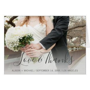 Love & Thanks photo collage wedding Thank You