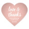 Love & Thanks Rose Gold Faux Foil Simple Script