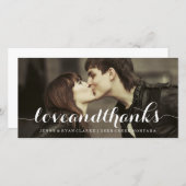 LOVE & THANKS SCRIPT | WEDDING THANK YOU PHOTO (Front/Back)