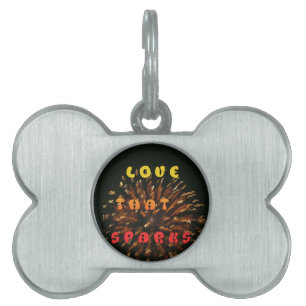 Love That Sparks Abstract Art Design Print Pet Tag